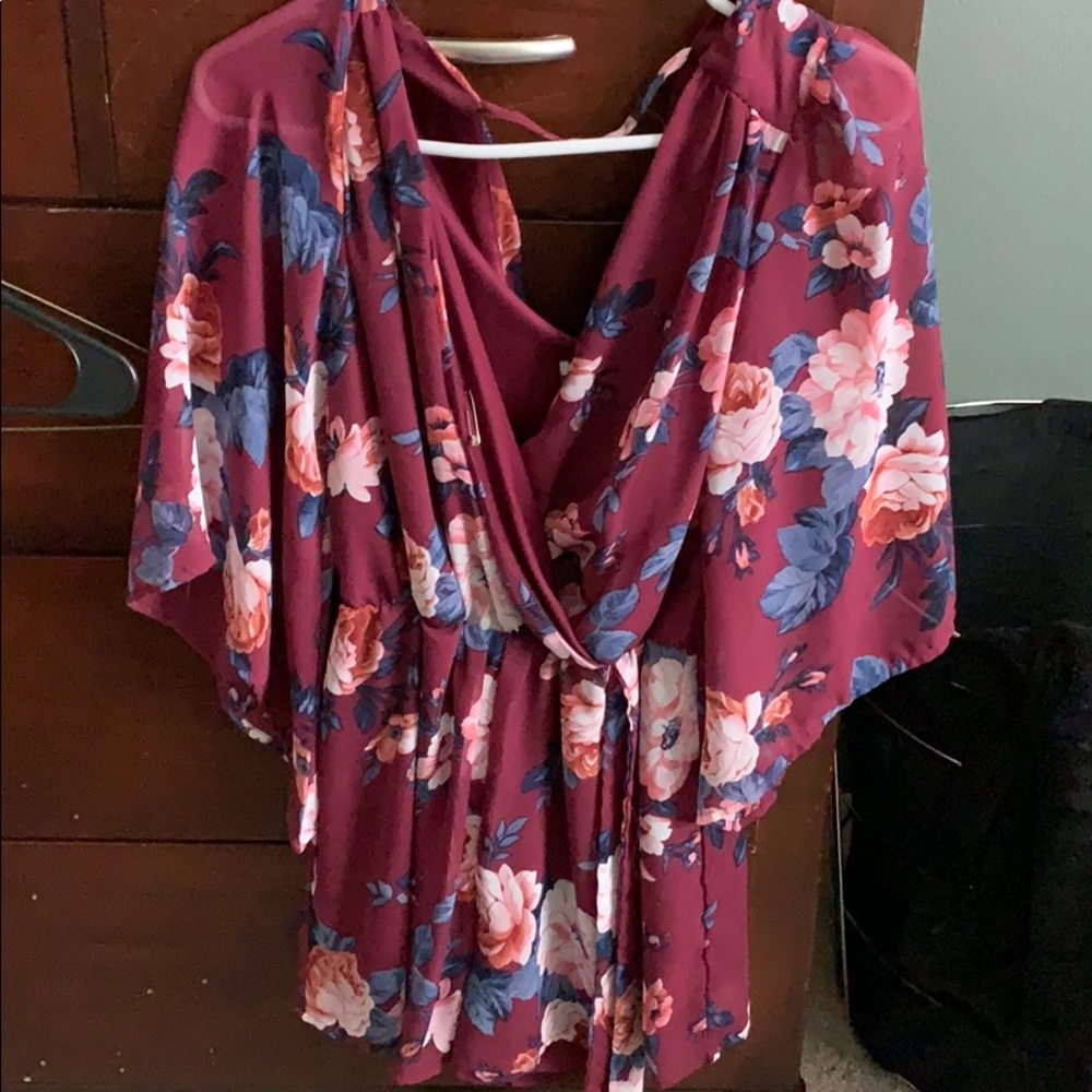 Charlotte Russe flowered romper